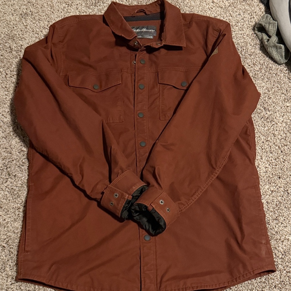 Eddie Bauer Men's Rust Shirt Jacket